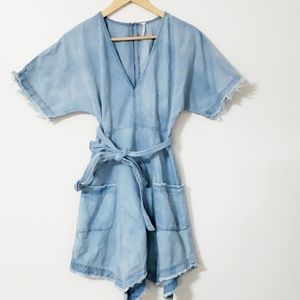 Free People Light Blue Mini Dress
